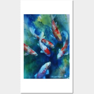 Descending Koi Posters and Art